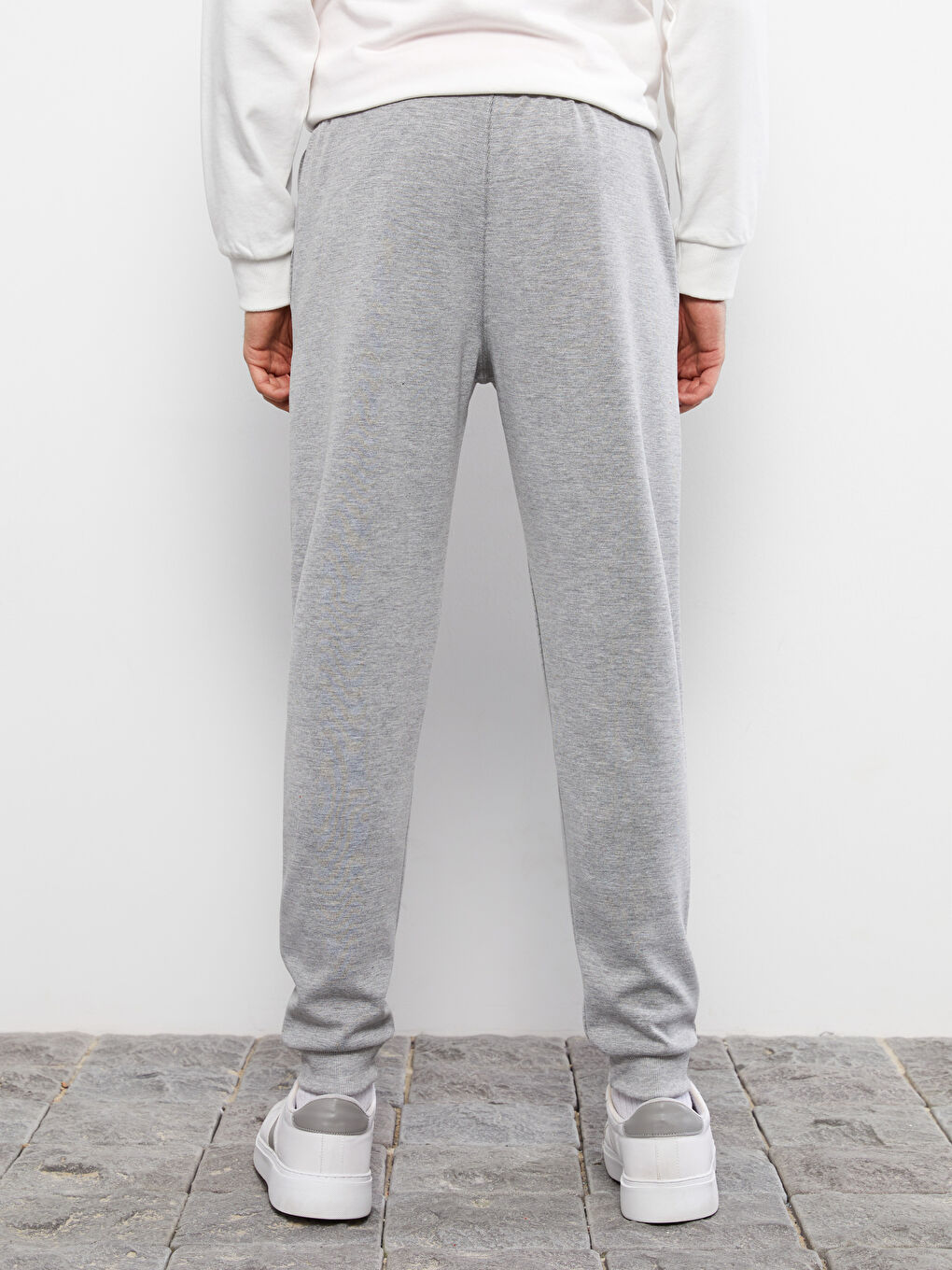 Gri Standart Kalıp Erkek Eşofman Altı-4