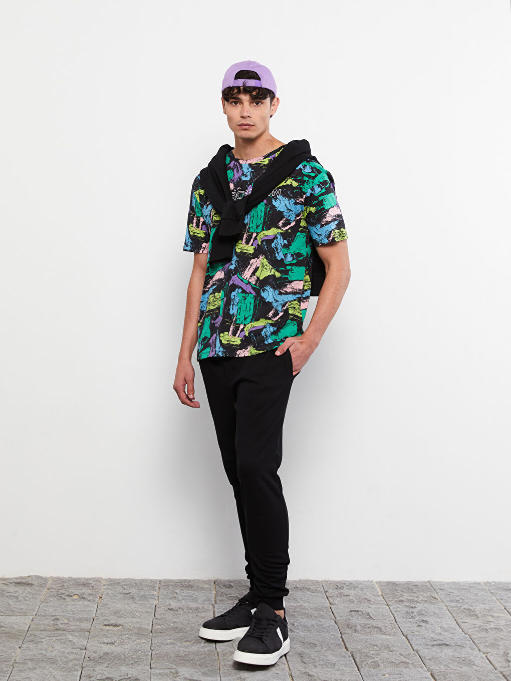 Siyah Slim Fit Erkek Eşofman Altı