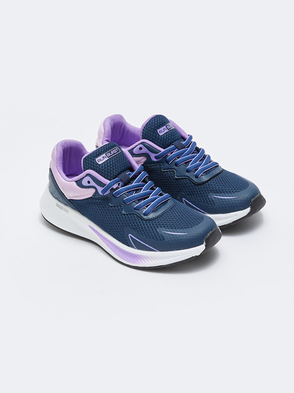 Lacivert Bağcıklı Kalın Taban Kadın Aktif Spor Ayakkabı