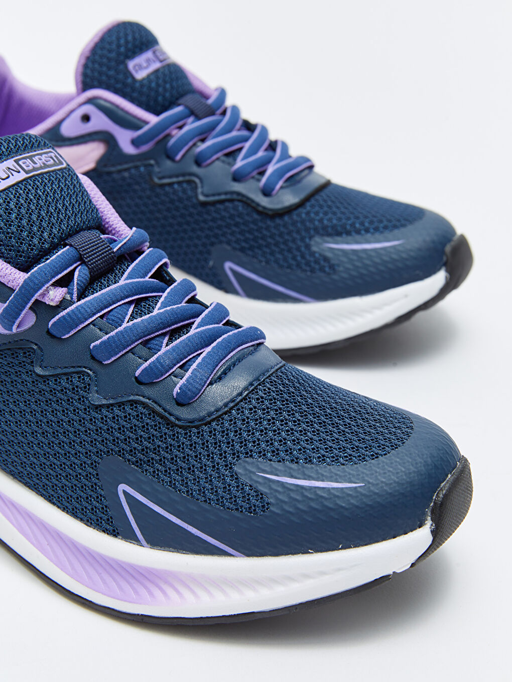 Lacivert Bağcıklı Kalın Taban Kadın Aktif Spor Ayakkabı-2