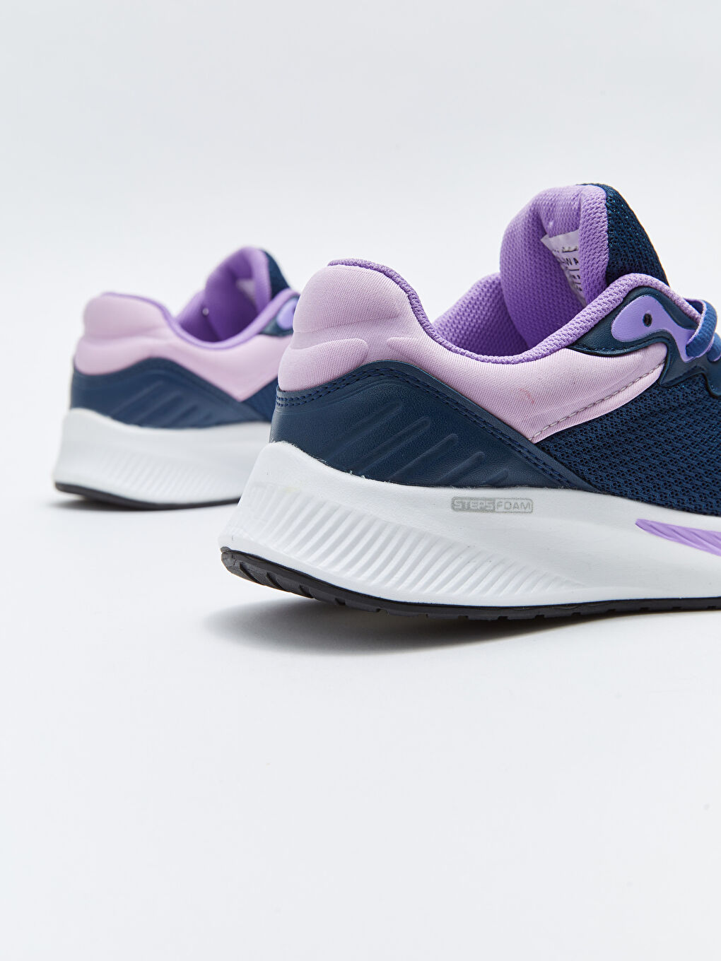 Lacivert Bağcıklı Kalın Taban Kadın Aktif Spor Ayakkabı-4