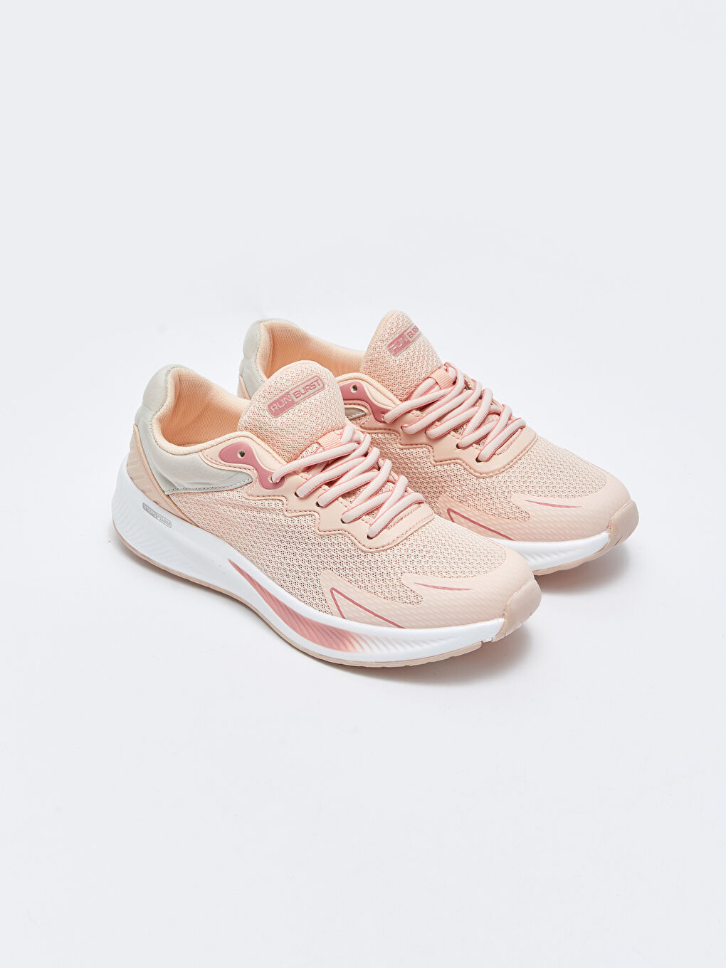 Pembe Bağcıklı Kalın Taban Kadın Aktif Spor Ayakkabı