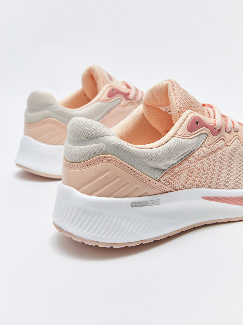 Pembe Bağcıklı Kalın Taban Kadın Aktif Spor Ayakkabı-4