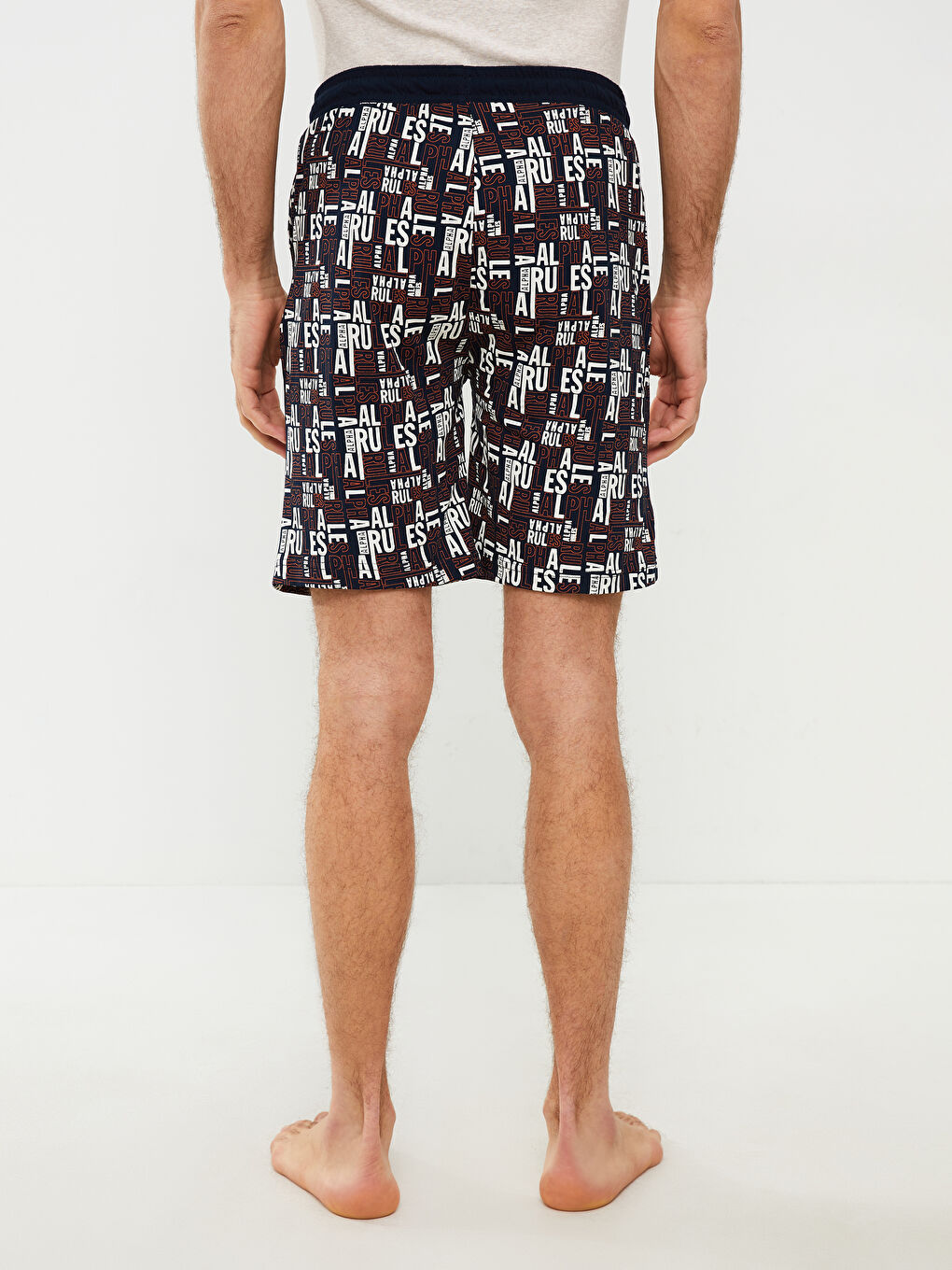 Ерлерге арналған стандартты пішім пижама шалбарлары шорты-4