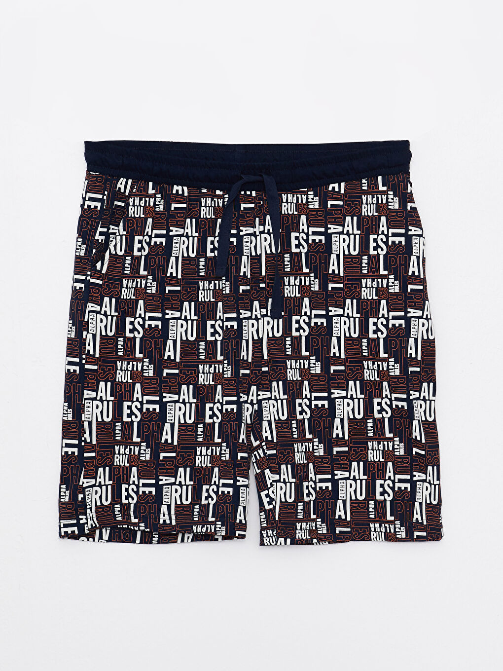 Ерлерге арналған стандартты пішім пижама шалбарлары шорты-5