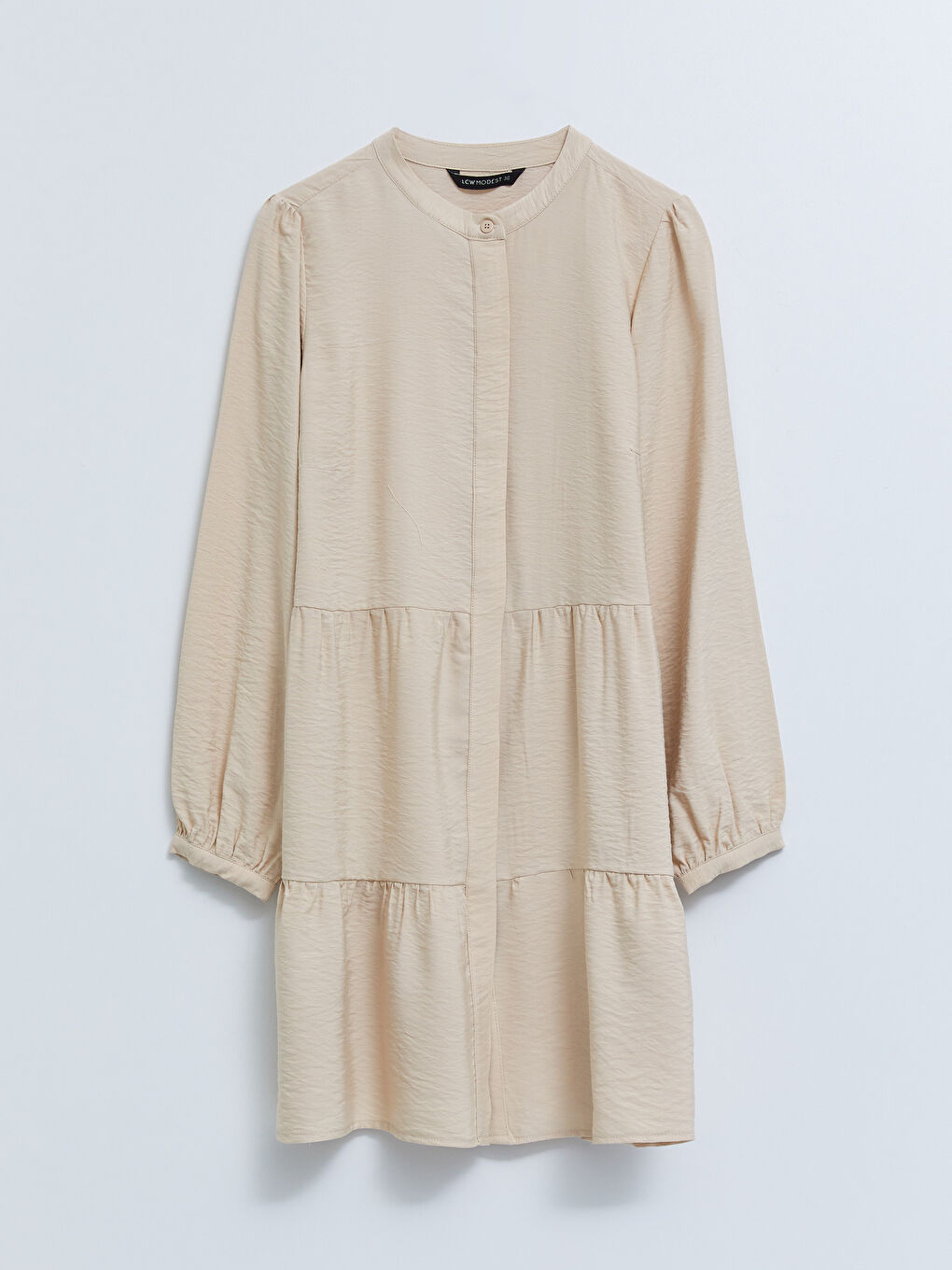 Grandad Collar Plain Long Sleeve Women's Tunic-5