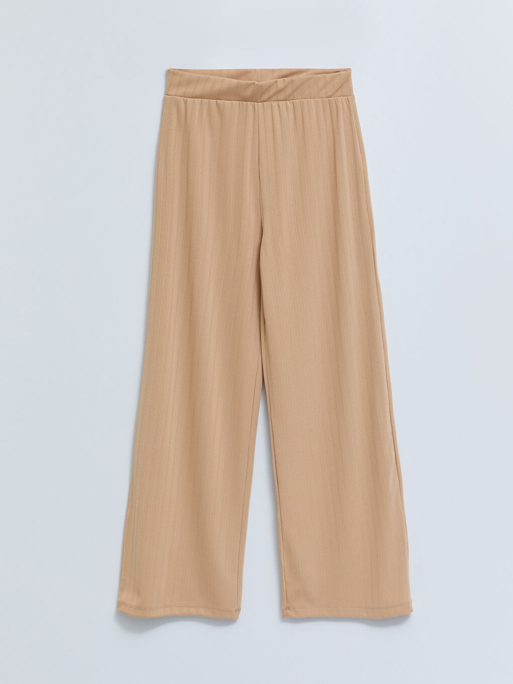 Bej Kadın Beli Lastikli Düz Eşofman Altı-5