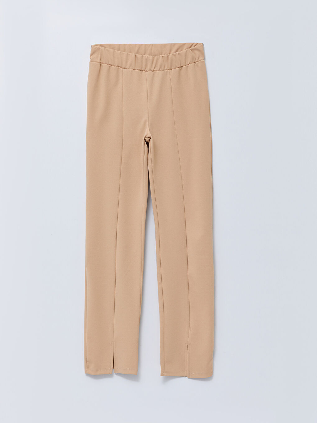 Elastic Waist Plain Crepe Women's Sweatpants-5