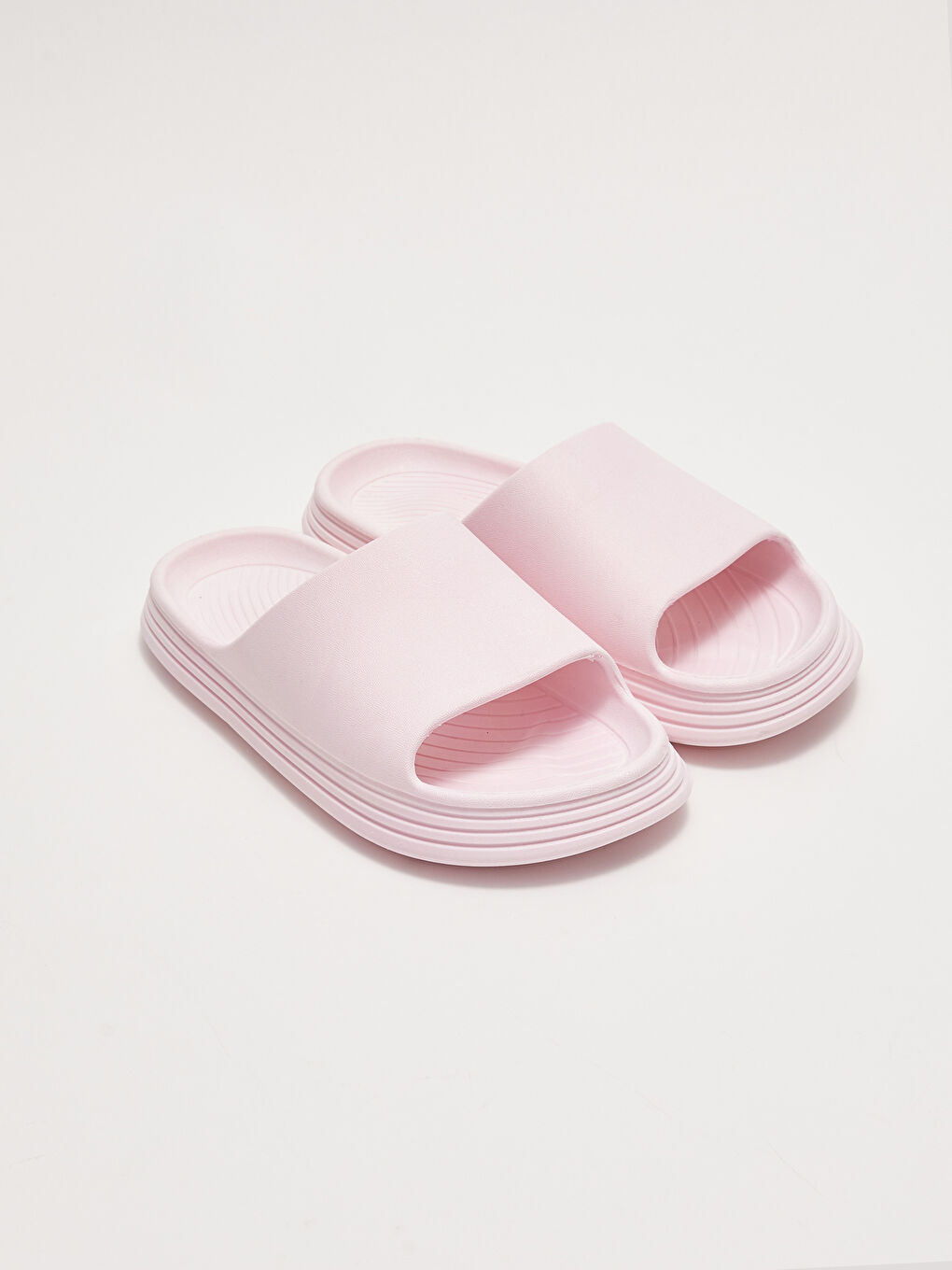 Pembe Düz Tek Bantlı Kız Çocuk Terlik