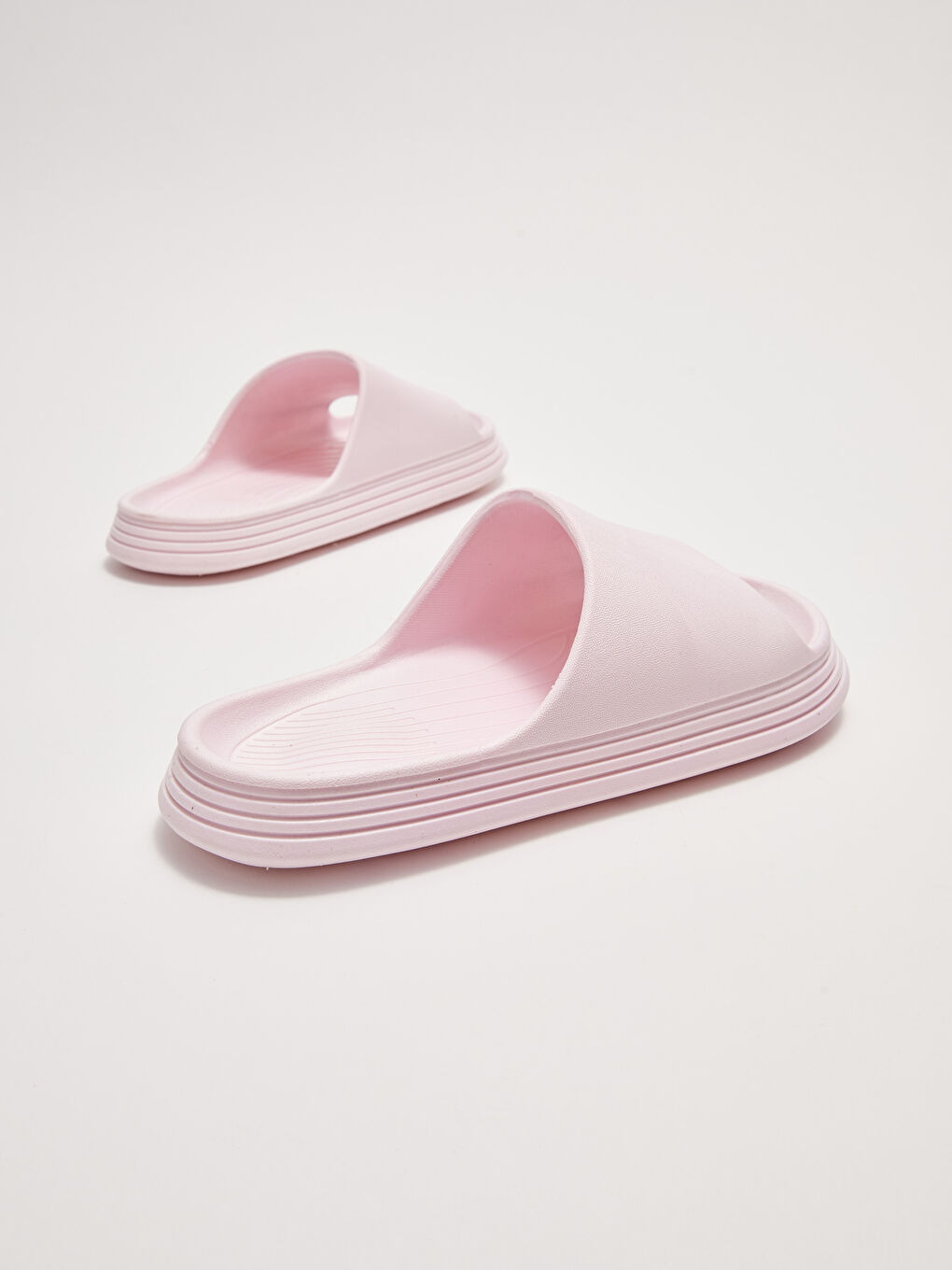 Pembe Düz Tek Bantlı Kız Çocuk Terlik-4