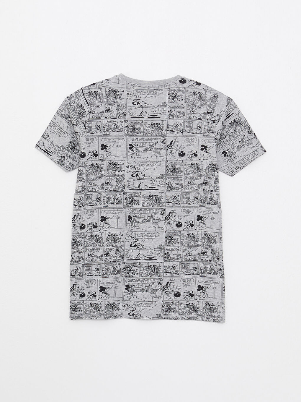 Crew Neck Mickey Mouse Printed Short Sleeve Boy's Short Pajamas Set-2