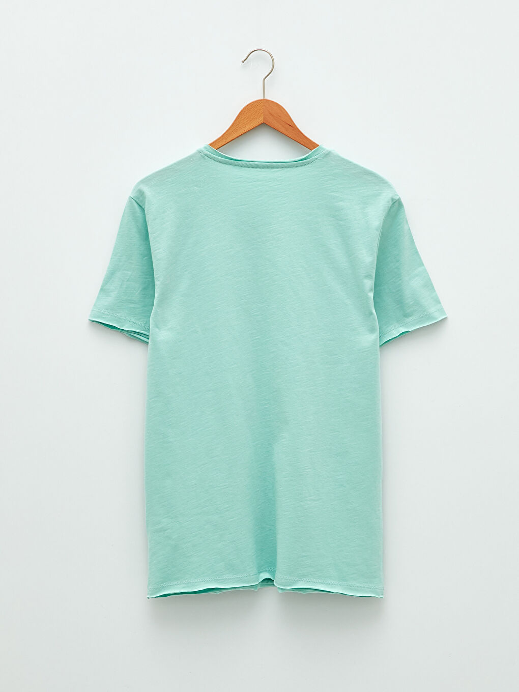 V Neck Short Sleeved Basic Combed Cotton Men's T-Shirt-6