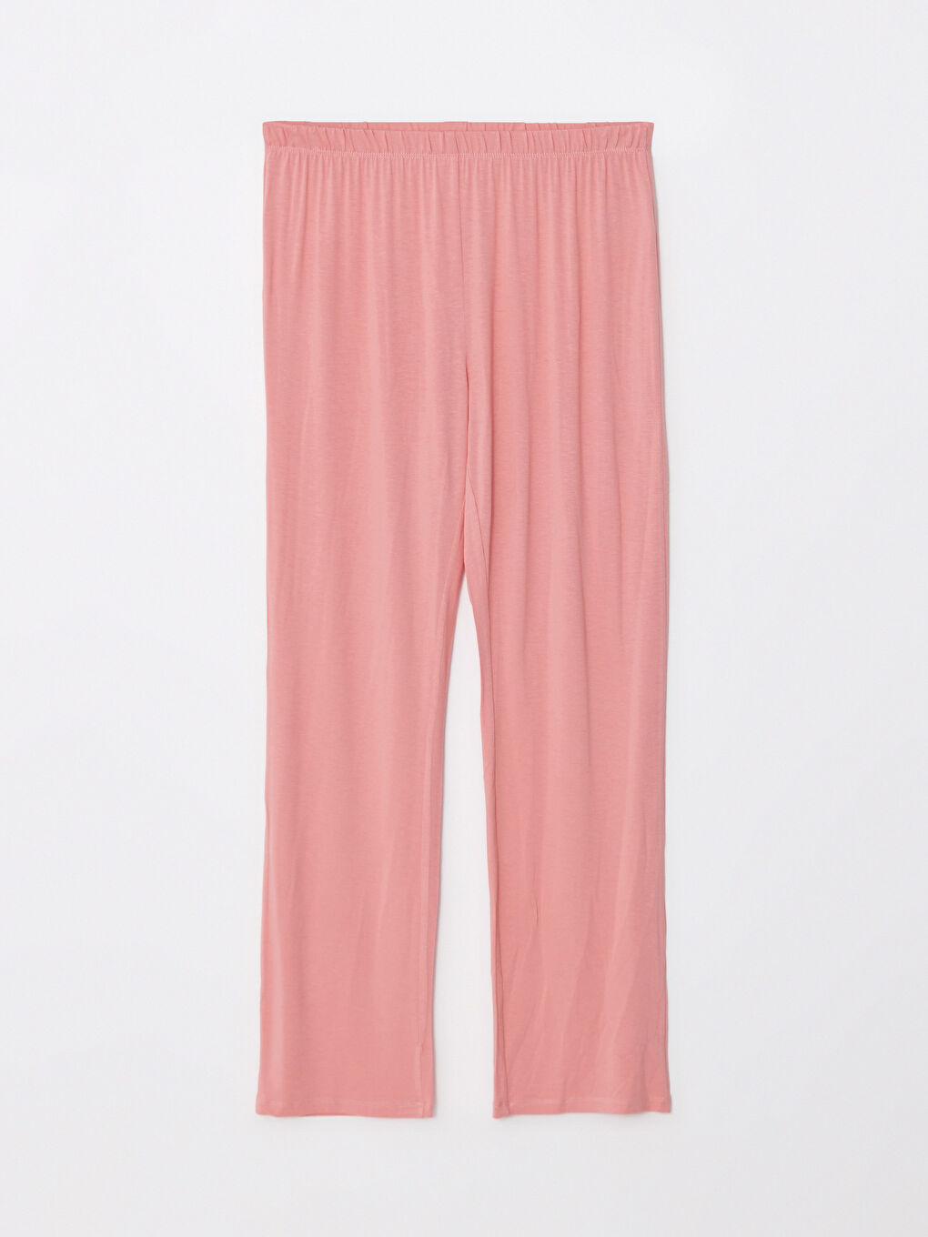 Pembe Kadın U Yaka Düz Kolsuz Pijama Takımı-8