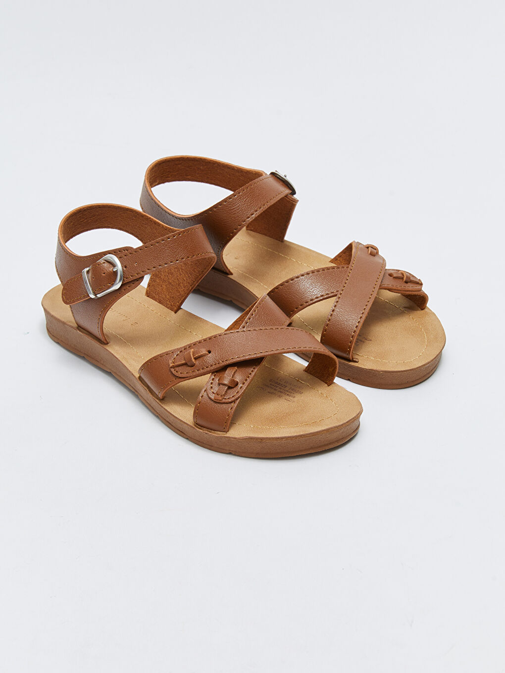 Sandales à Bride Croisée avec Détail de Boucle pour Femmes