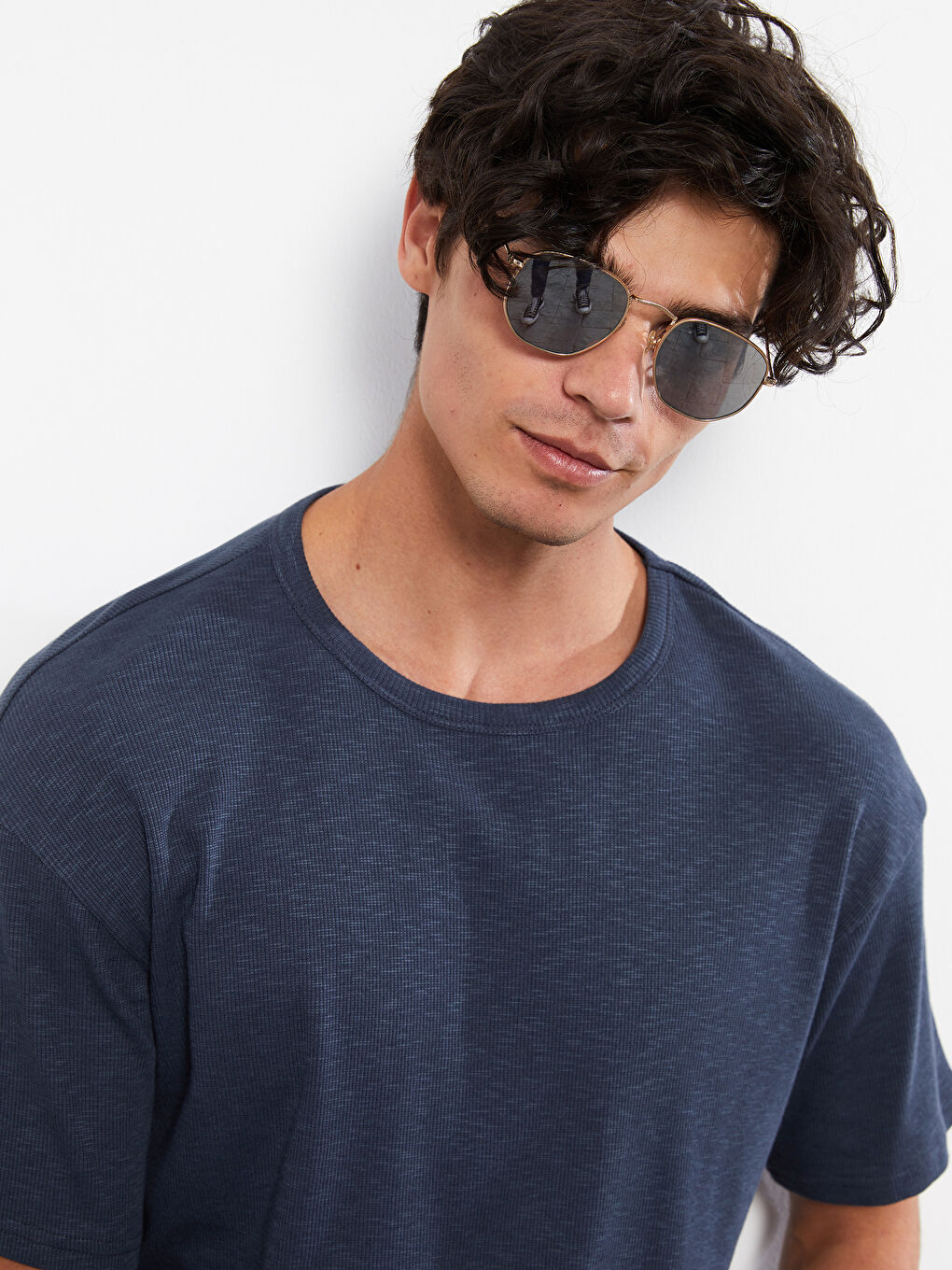 T-shirt à Manches Courtes pour Hommes avec Col Rond-2