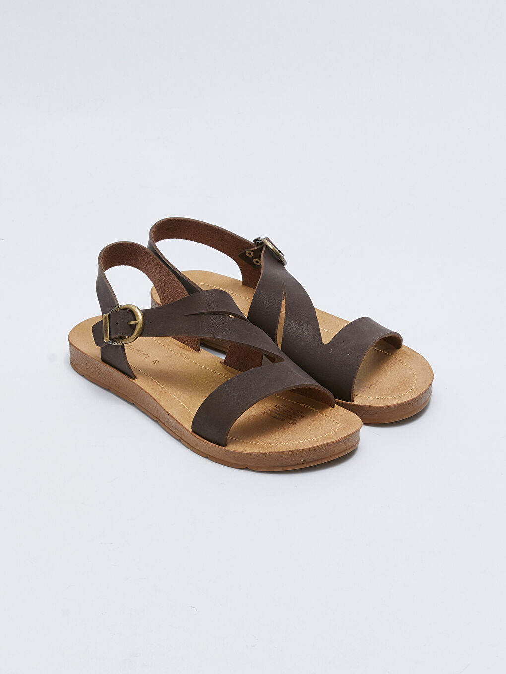 Sandales à Bride Croisée avec Détail de Boucle pour Femmes