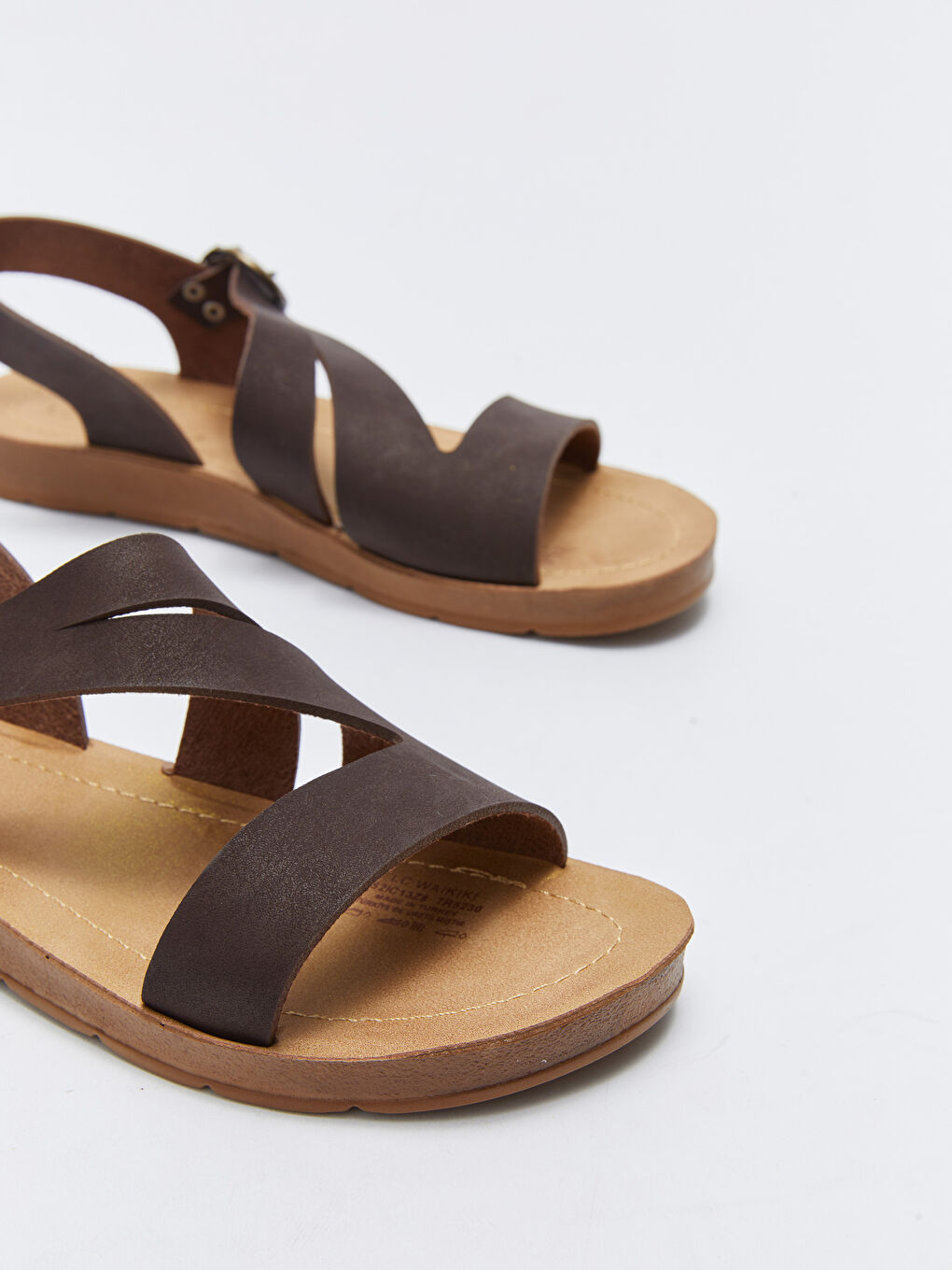 Sandales à Bride Croisée avec Détail de Boucle pour Femmes-2