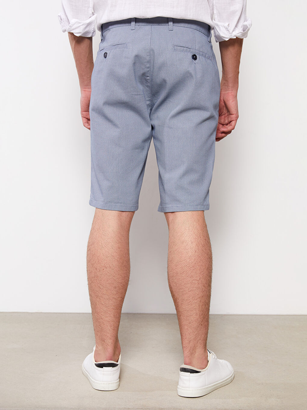 Mavi Standart Kalıp Erkek Şort-3
