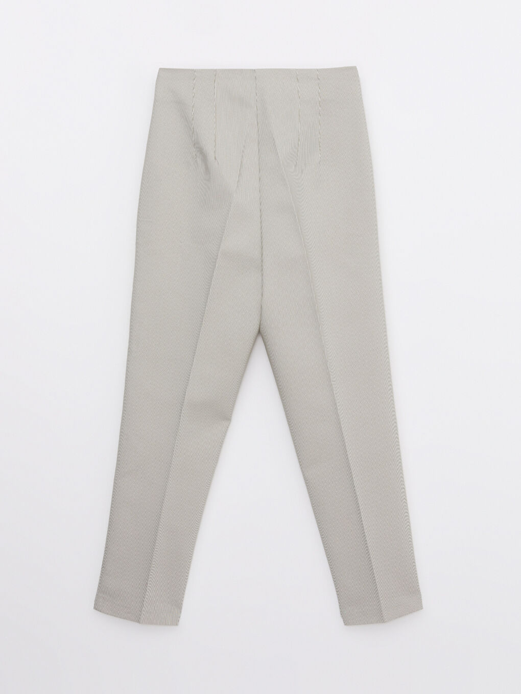 High Waist Standard Fit Striped Pocket Detailed Women's Trousers-6