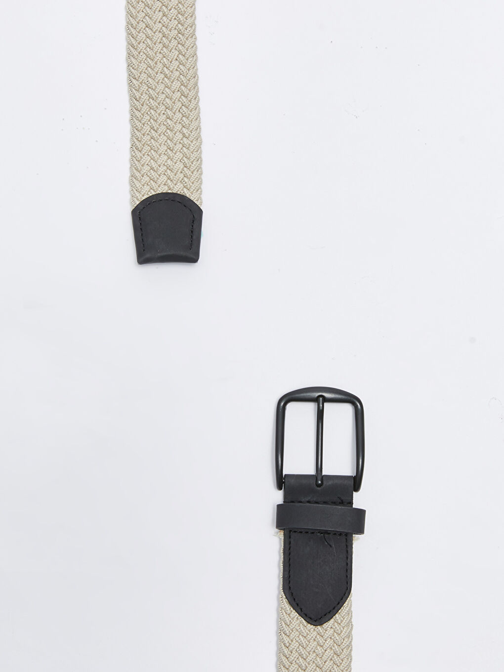 Bej Örgü Desenli Erkek Kemer-2