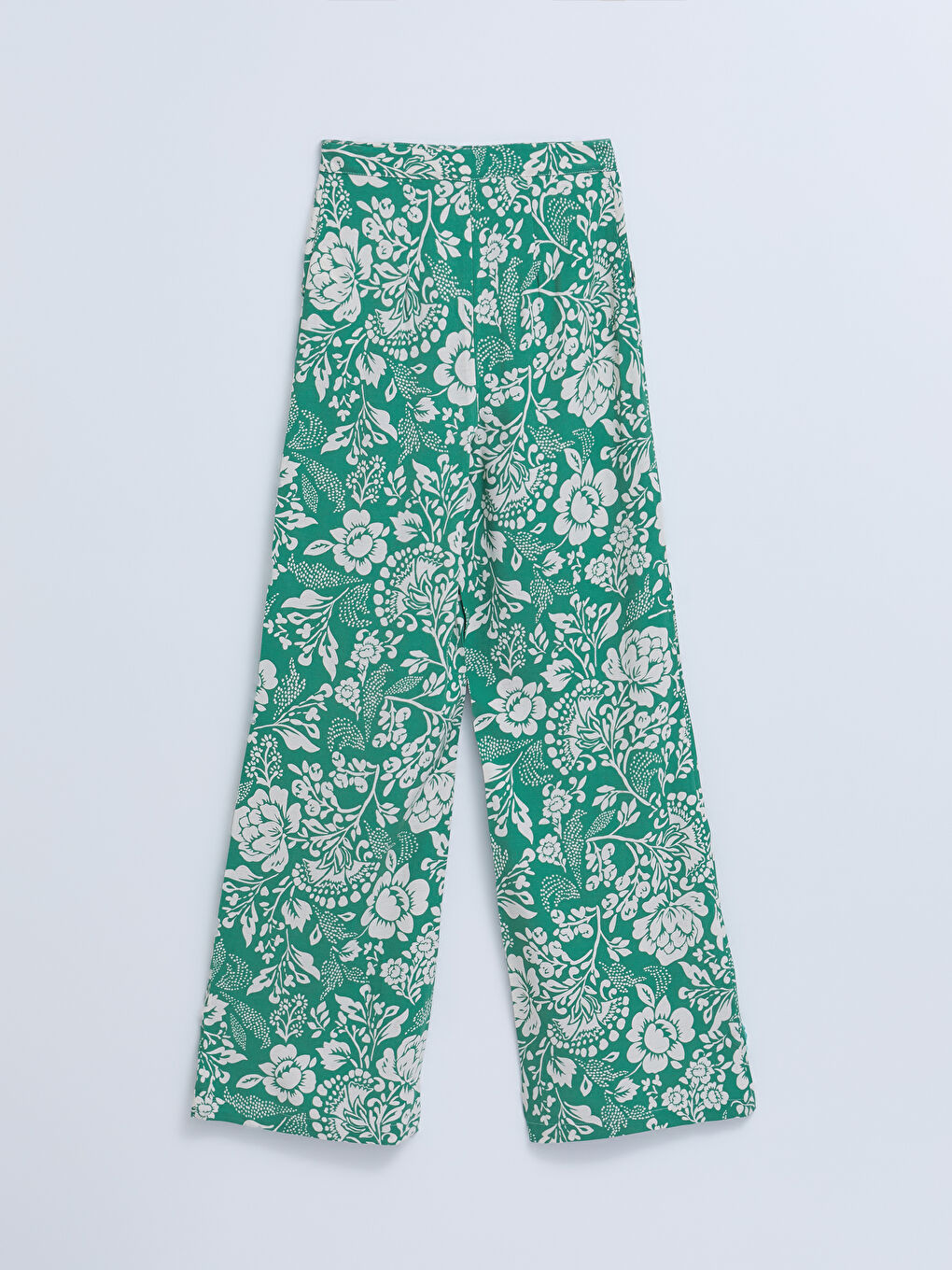 Udobne Cvetne Lanene Ženske Pantalone sa Džepovima-5