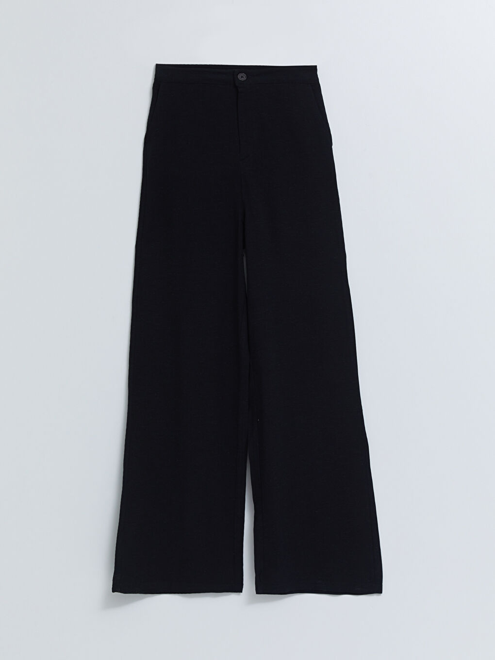 Comfortable Fit Straight Pocket Detailed Linen Women's Trousers-5