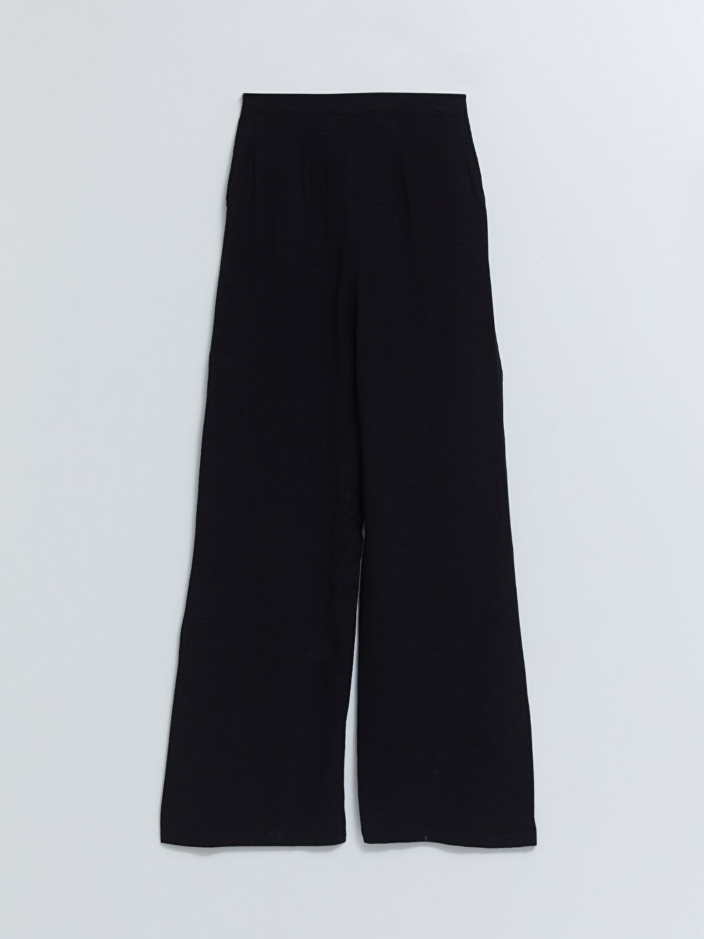 Comfortable Fit Straight Pocket Detailed Linen Women's Trousers-6