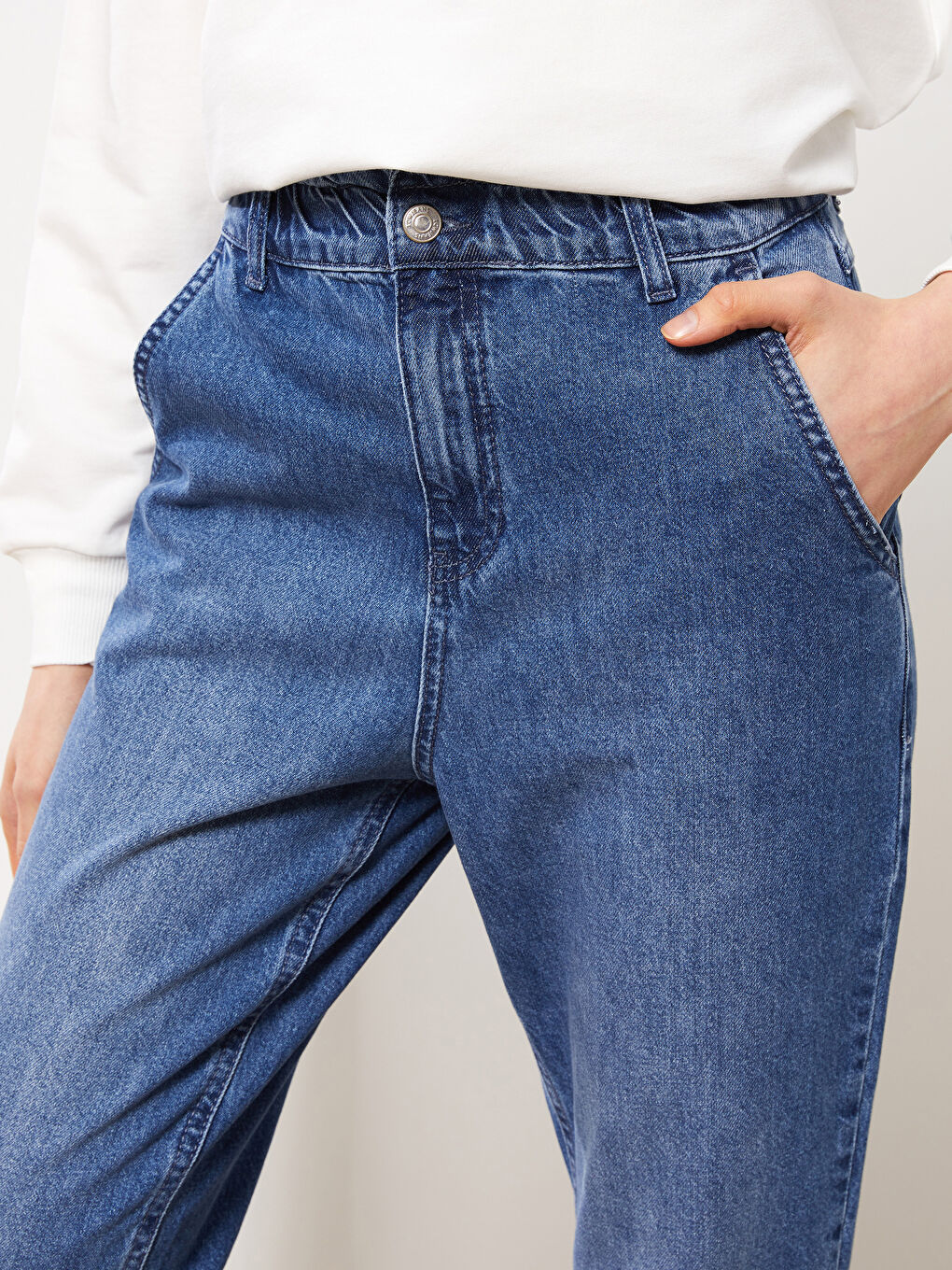 Blugi Rodeo pentru Femei cu Buzunare Detaliate și Croială Confortabilă-2