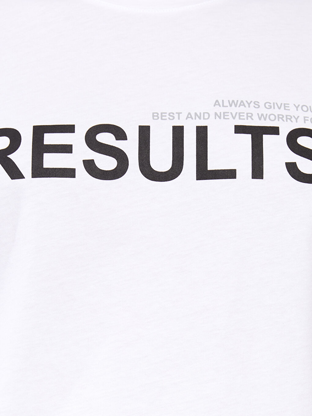 Beyaz Oversize Bisiklet Yaka Kısa Kollu Baskılı Penye Erkek Tişört-3