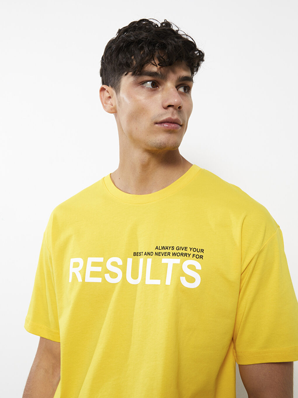 Oversize Crew Neck Short Sleeve Printed Jersey Men's T-Shirt-2