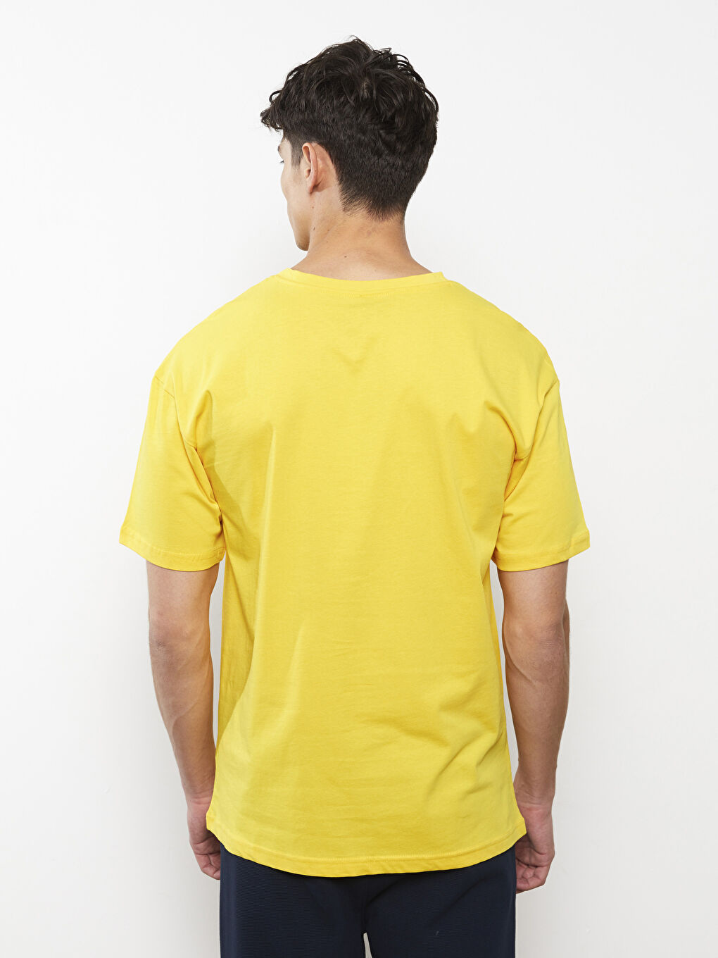 Oversize Crew Neck Short Sleeve Printed Jersey Men's T-Shirt-4