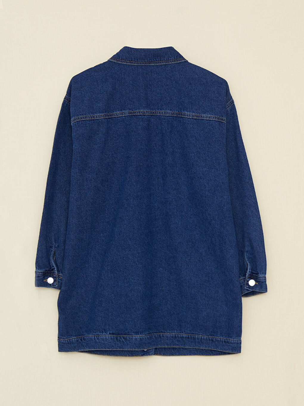 Tunică Cămașă Rodeo din Denim pentru Femei cu Guler și Imprimeu, Mânecă Lungă-5