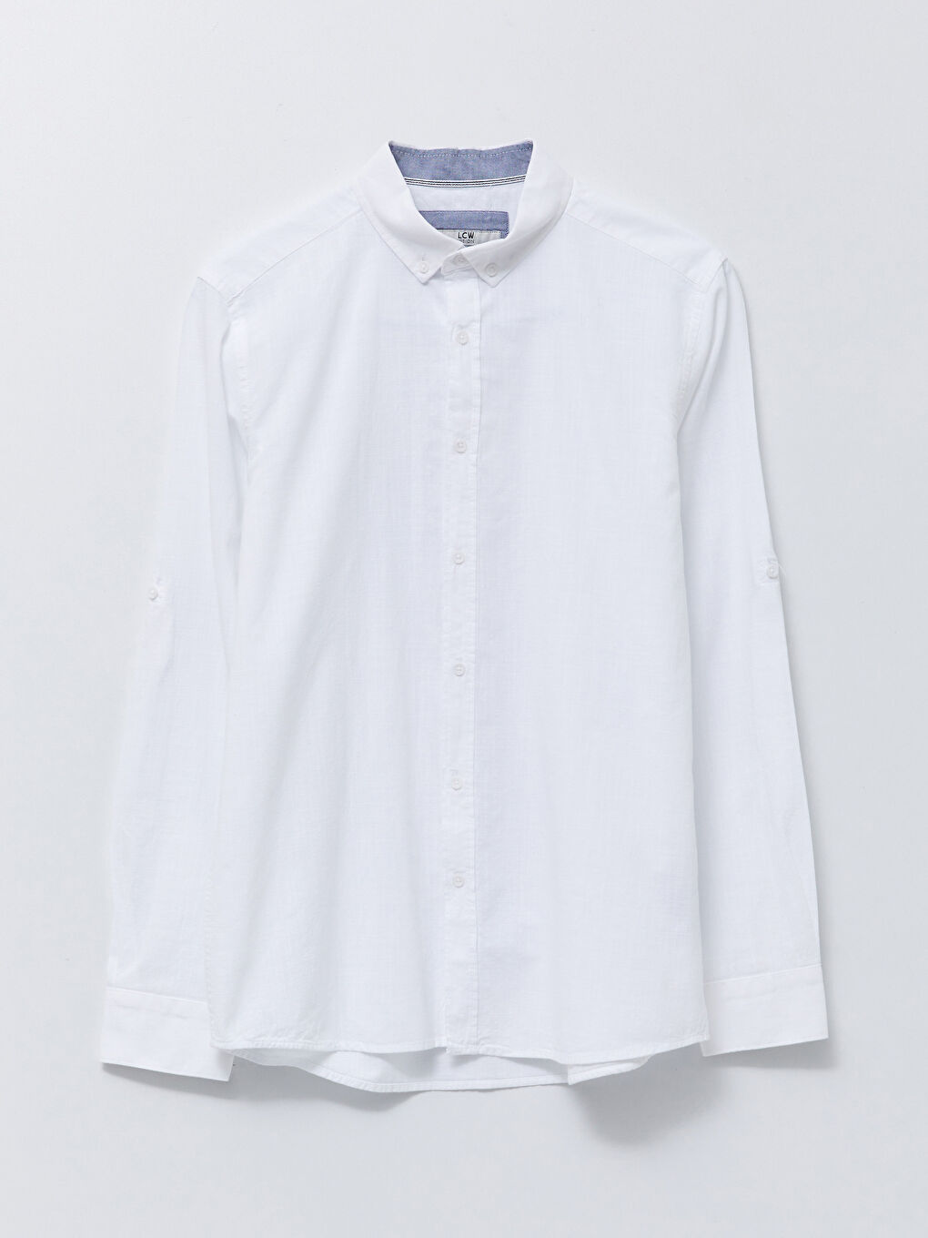 Beyaz Slim Fit Uzun Kollu Poplin Erkek Gömlek-5