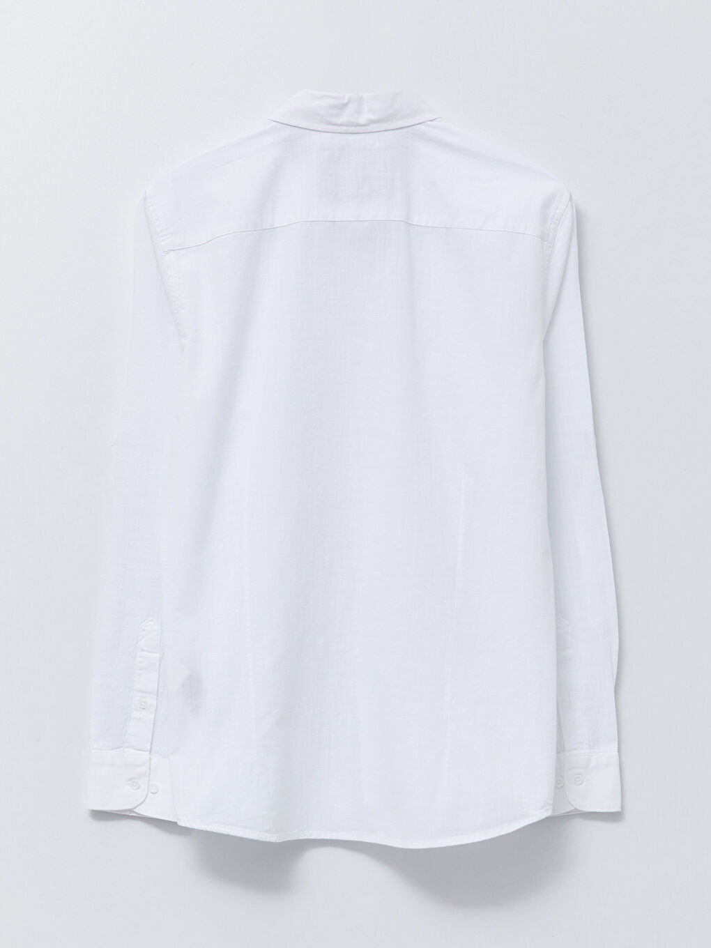 Beyaz Slim Fit Uzun Kollu Poplin Erkek Gömlek-6