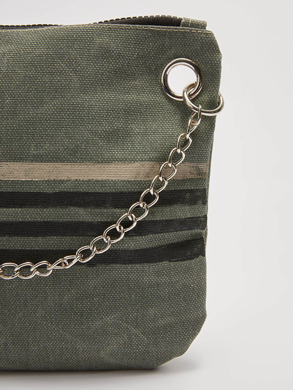 Haki Fermuarlı Kadın El Çantası-2