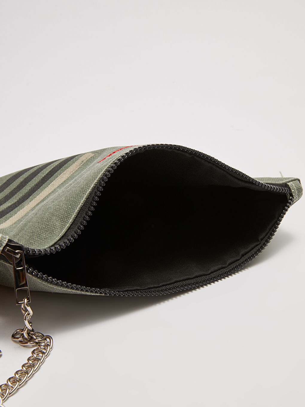 Haki Fermuarlı Kadın El Çantası-3