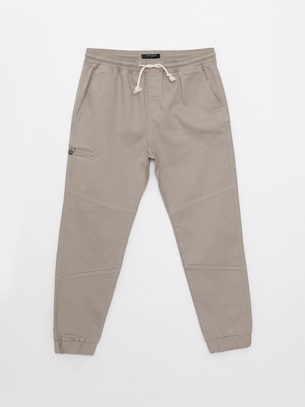 Schlank Geschnittene Twill Jogginghose für Herren-5
