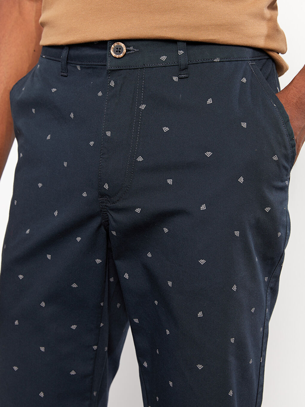 Slim Fit Patterned Men's Shorts -S2ID64Z8-LSJ