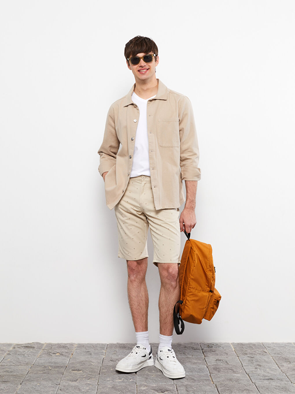 Slim Fit Patterned Men's Shorts -S2ID64Z8-LQA