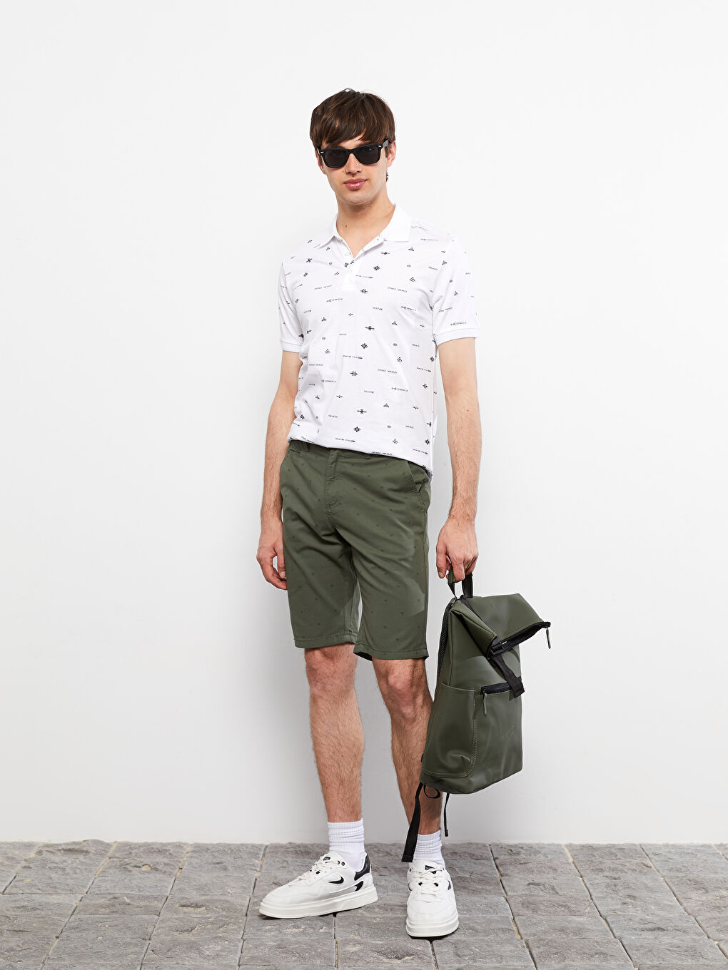 Slim Fit Patterned Men's Shorts -S2ID64Z8-LS5