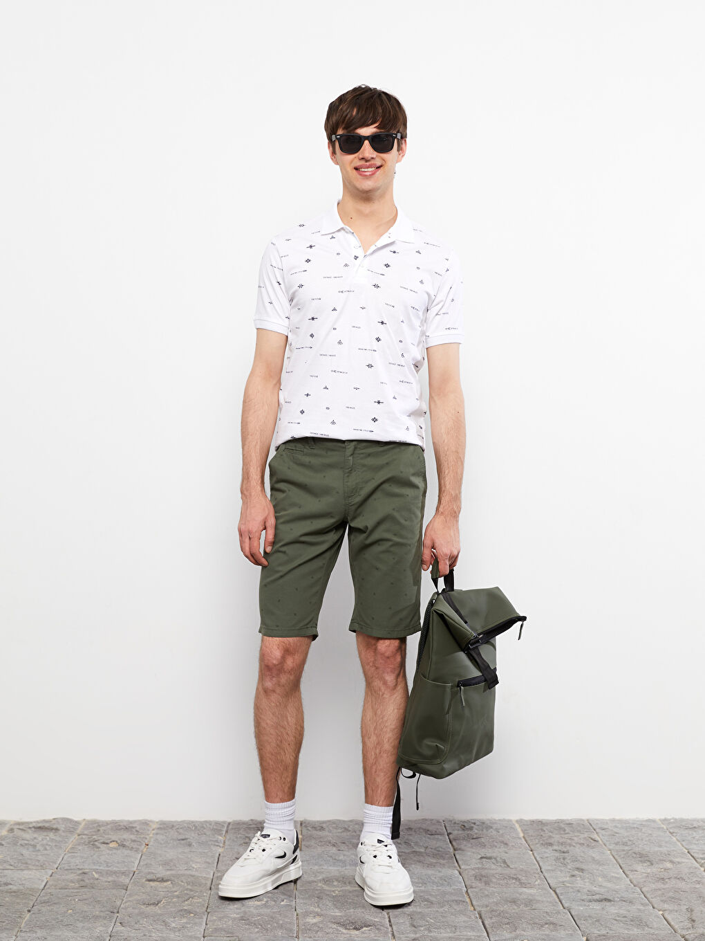 Slim Fit Patterned Men's Shorts -S2ID64Z8-LS5