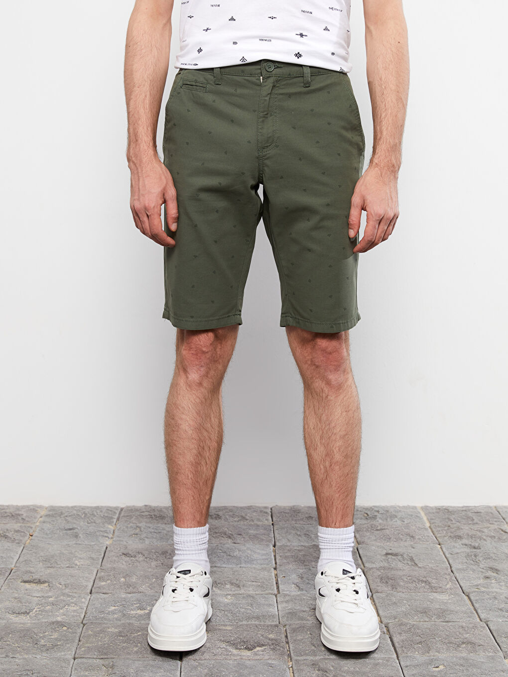 Slim Fit Patterned Men's Shorts -S2ID64Z8-LS5