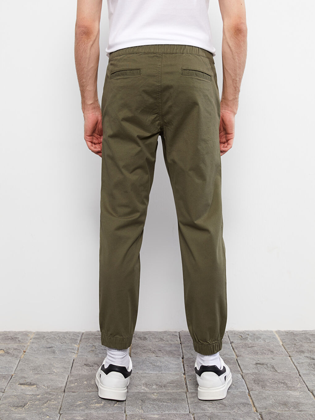 Muške džoger pantalone od gabardena slim fit -S2ID65Z8-S5R