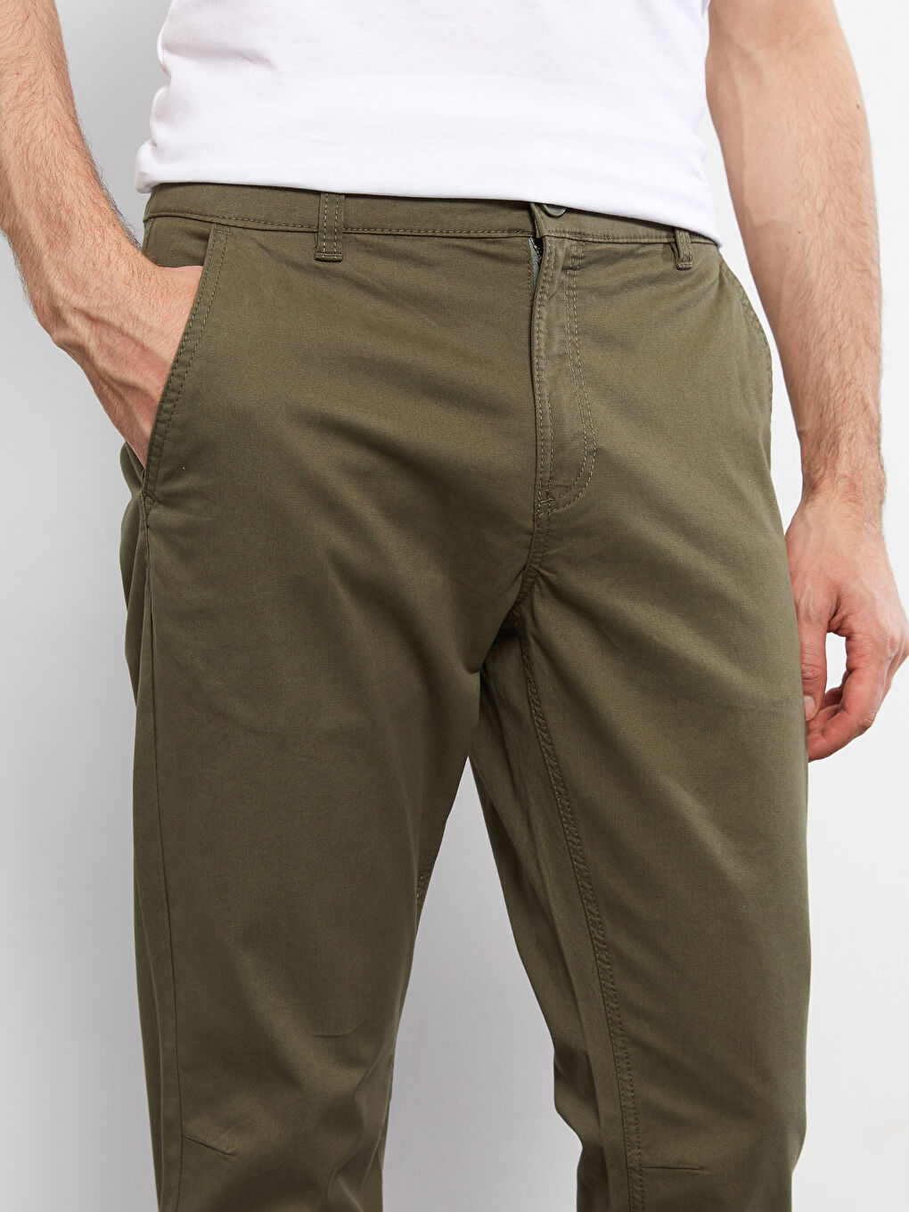 Muške džoger pantalone od gabardena slim fit -S2ID65Z8-S5R