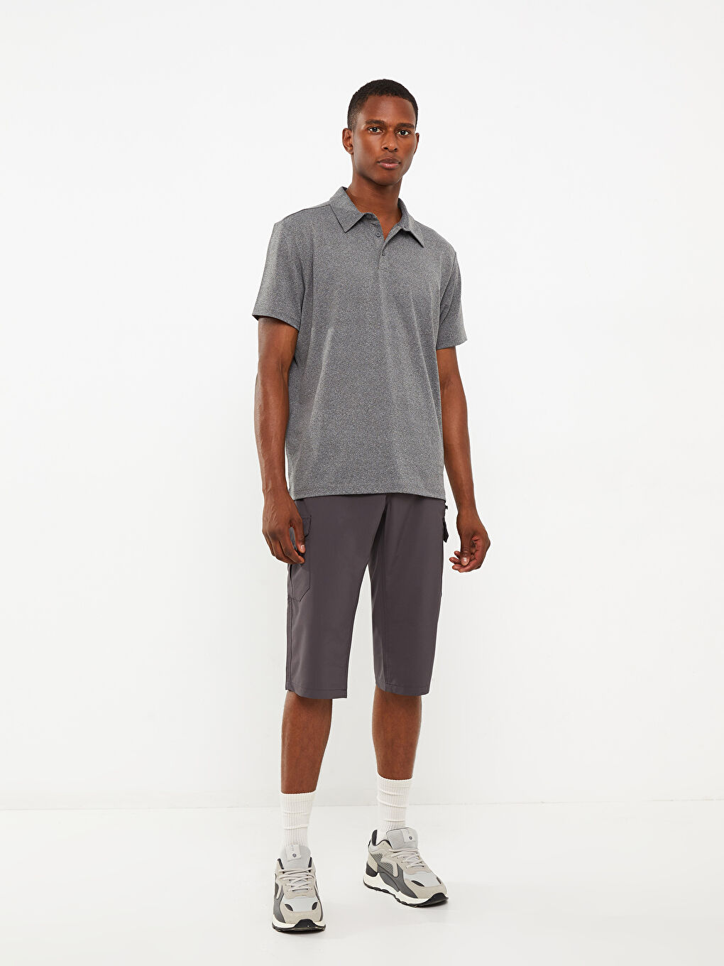 Polo Neck Short Sleeve Men's T-Shirt-2