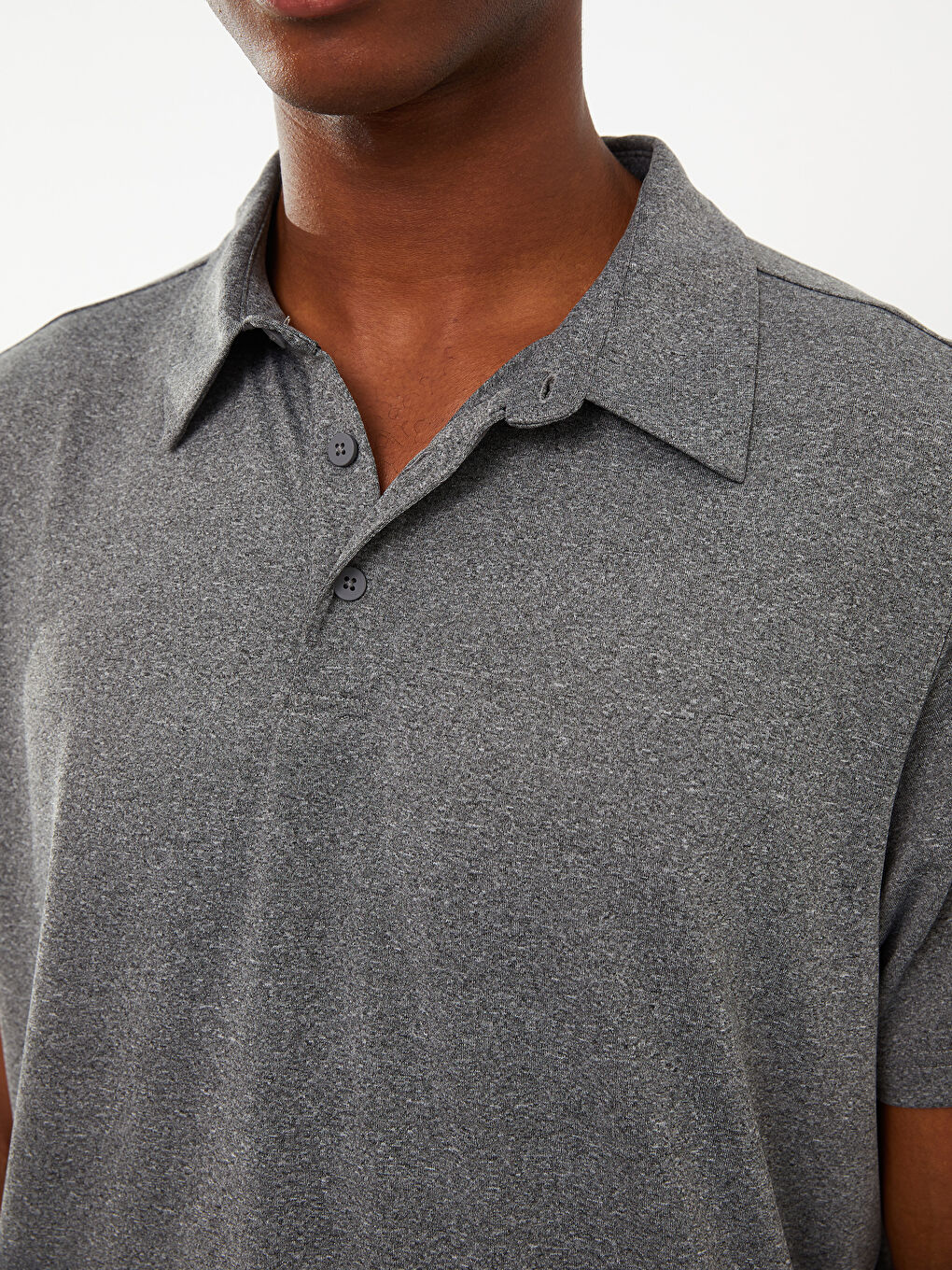 Polo Neck Short Sleeve Men's T-Shirt-3