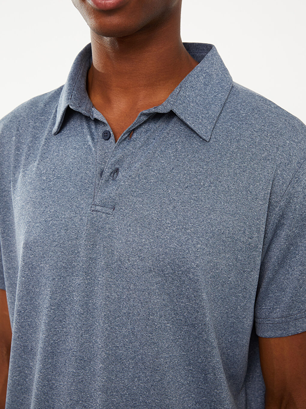 İndigo Polo Yaka Kısa Kollu Erkek Tişört-3