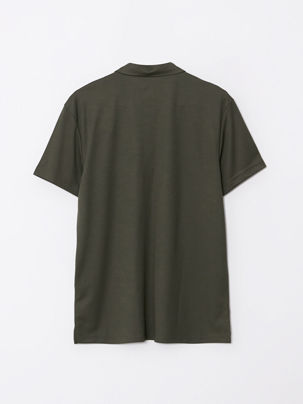 Haki Polo Yaka Kısa Kollu Erkek Tişört-6