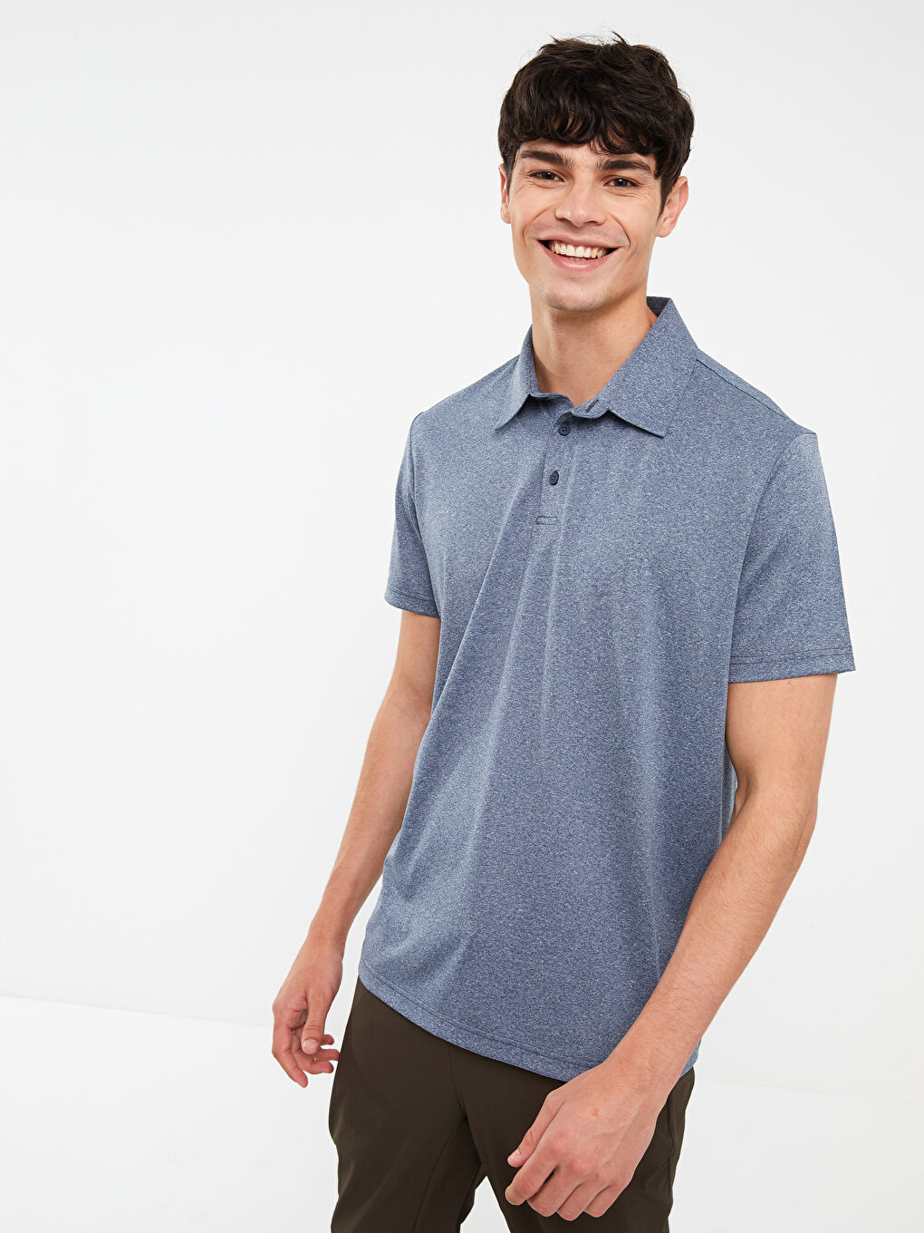 İndigo Polo Yaka Kısa Kollu Erkek Tişört