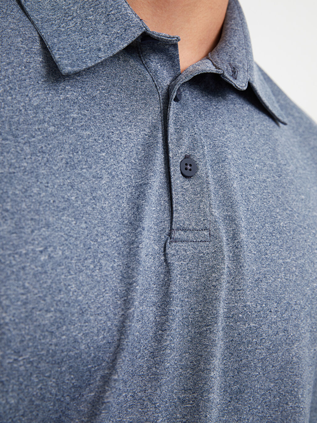 İndigo Polo Yaka Kısa Kollu Erkek Tişört-3